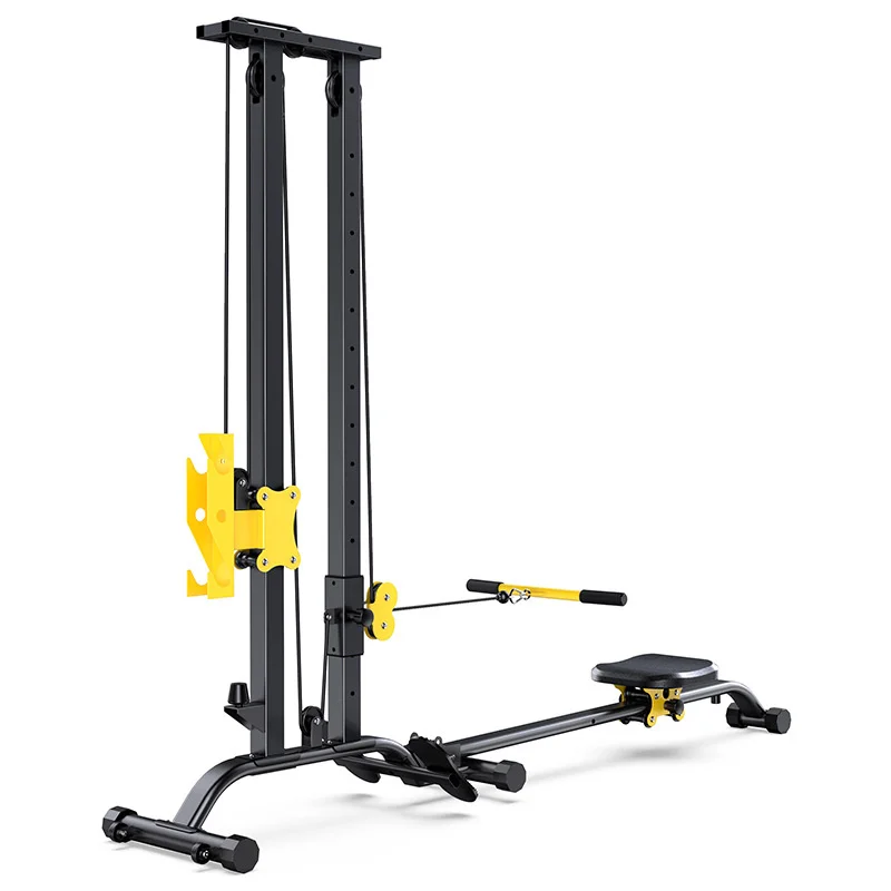 

Rowing machine fitness equipment exercise high pull stand dumbbell multi functional integrated training device smith machine