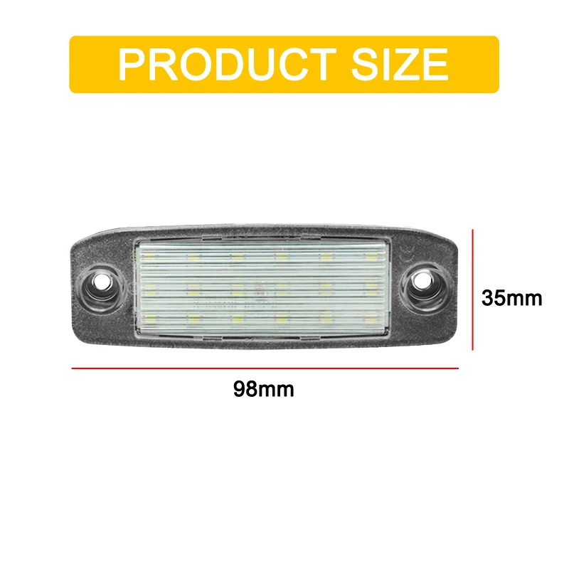 12V LED Number Plate Lamp For Hyundai Tucson 2005 2006 2007 2008 2009 White License Plate Light Assembly