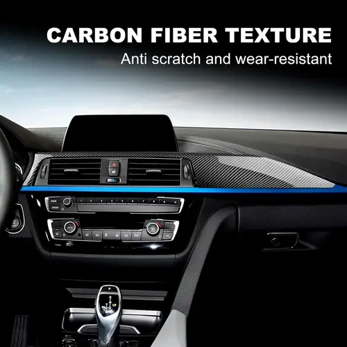 Imagen 2 del producto Panel de tablero central de coche estilo carbono ABS, embellecedor decorativo para BMW F30 F31 F32 F33 F34 F36 2013-2019, cubierta de ventilación de salida de aire