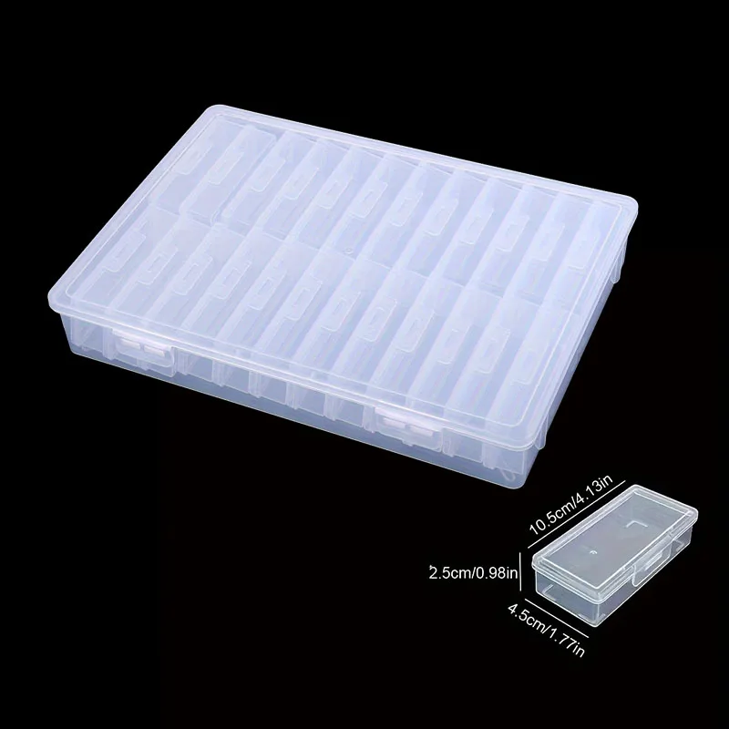 

Прозрачные пластиковые коробки для хранения с отделениями и крышками, для организации хранения поделок, инструментов для маникюра и украшений.