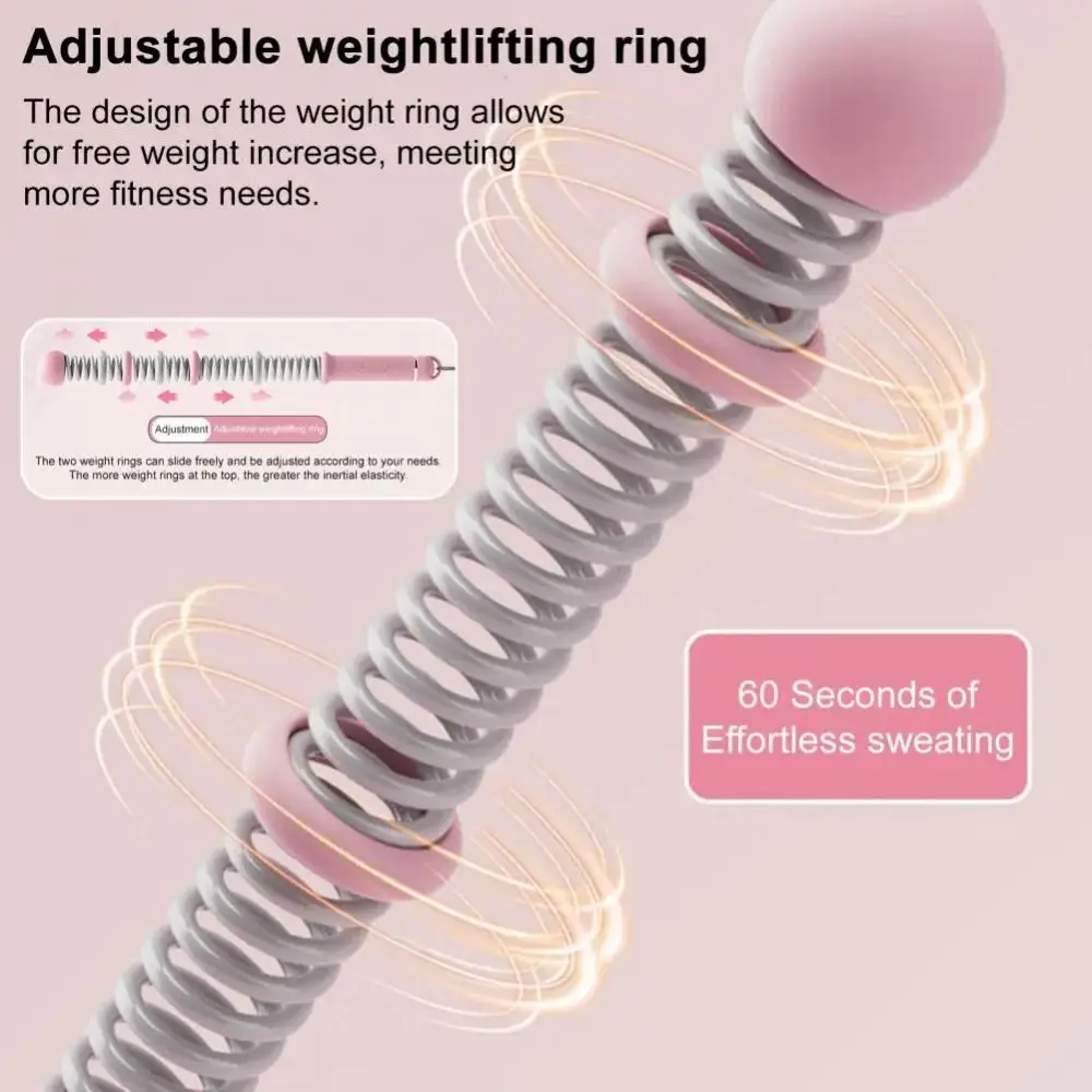 2Pcs Non-Slip Handle Ropeless Battle Ropes Adjustable Portable Strength Training Bar Soft Rubber Head Multi-Functional