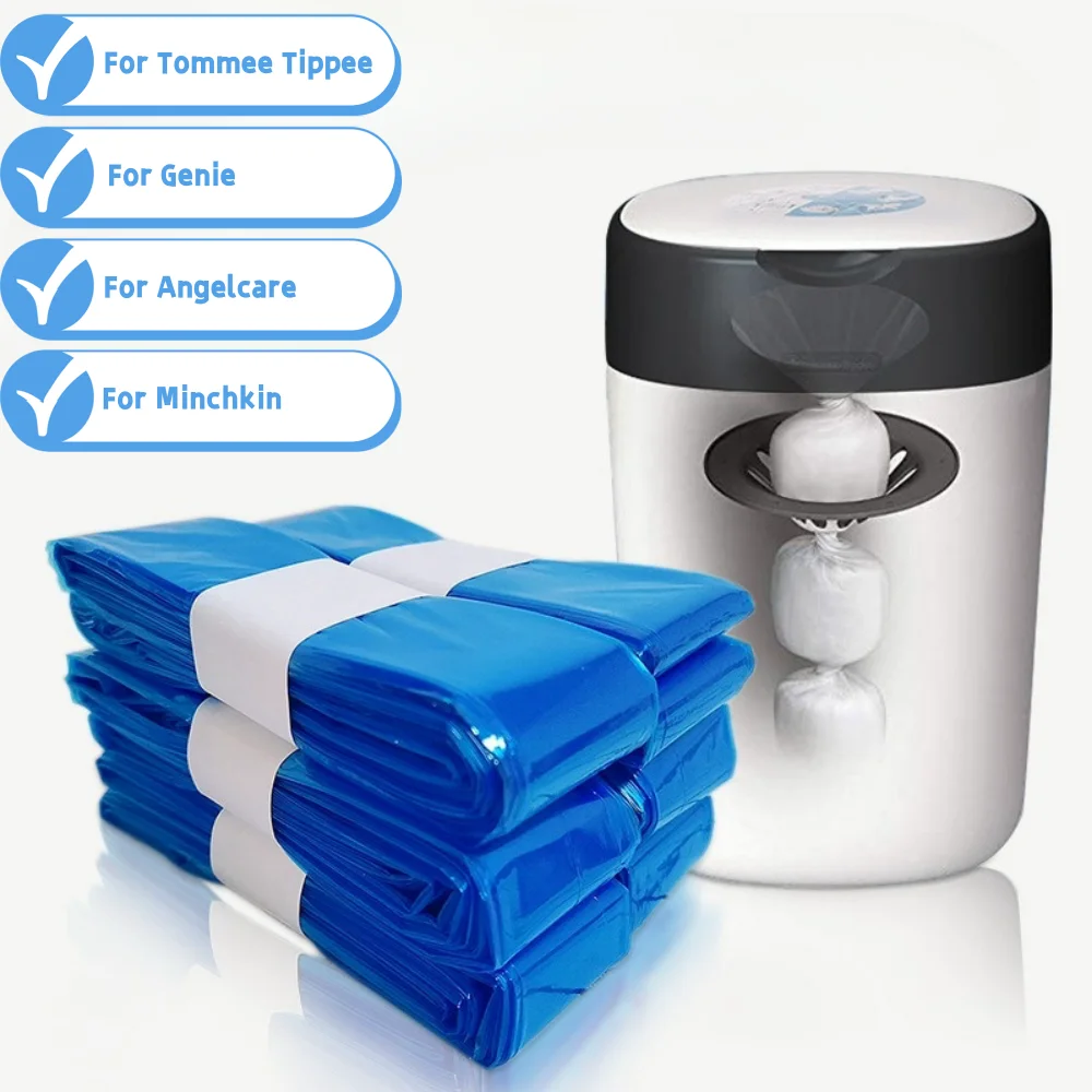 Diaper Pail Refill Bags for Sangenic Tommee Tippee for Genie for Angelcare for Munchkin, Unsented