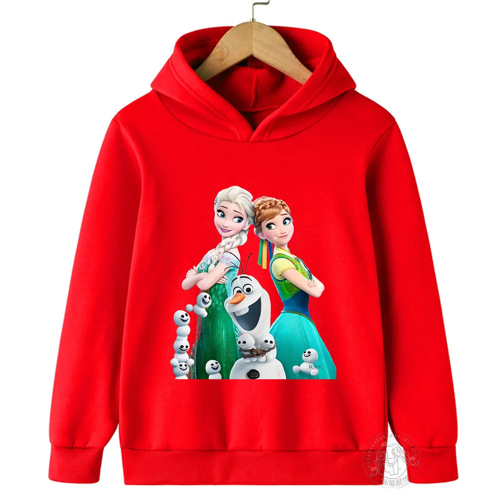 Girl Hoody Clothing Spring autumn Long Sleeves for Children\'s Hoodies Girl Tops cartoon Frozen Elsa Sweatshirt Kids Clothes