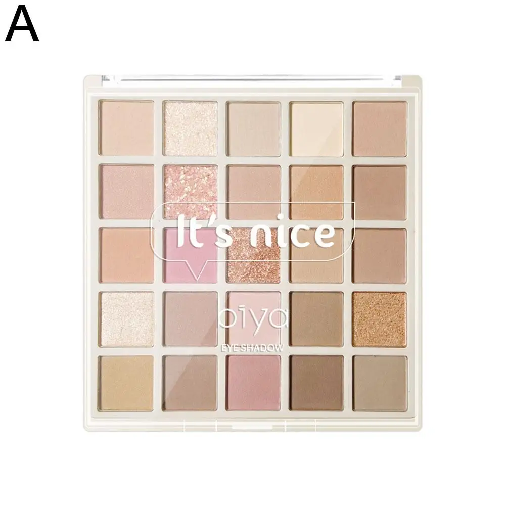 25 Color Eye Shadow Plate Eyeshadow Palette Waterproof & Sweatproof Makeup Pupils Glitter Eyeshadow Perfect For Glamorous E A4O1