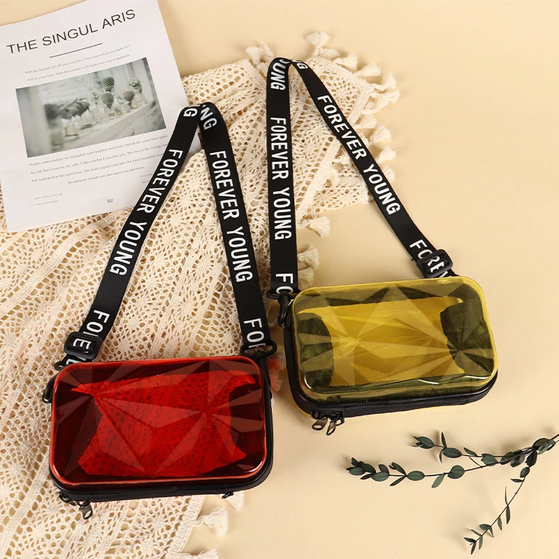 Clear PVC Stadium Approved Shoulder Bag, Sports Concert Clear Crossbody Bag With Adjustable Strap For Events Daily Use