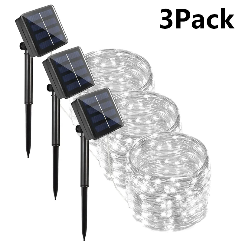 Solar-Lichterkette für Außenbereich, Wasserdicht, 8 Modi, Funkelnde Seil-Lichterkette, Girlande für Terrasse, Garten, Rasen, Baum, Hof, Zaun