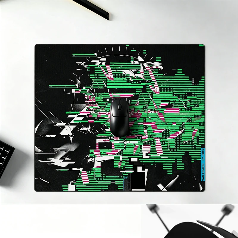 W-Wallhack SY001 Schrodinger Glass Gaming Mouse Pad YUME Frosted Surface Desktop Mat Tempered FPS Office Custom Glass Mousepad