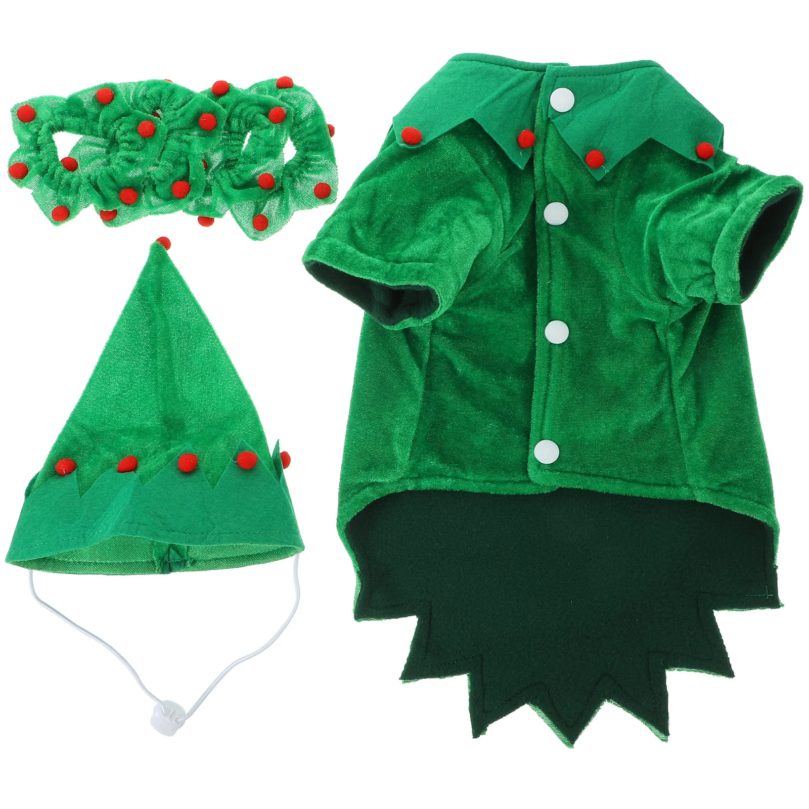 

1Set Christmas Pet Clothes Dog Cape Hat Cute Puppy Coat Xmas Cosplay Party Costume Pet Christmas Costume Party Dog Cloth