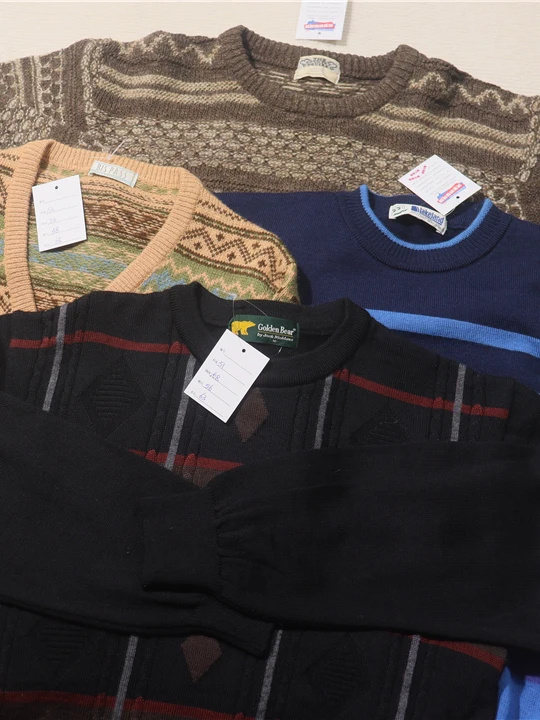 

Vintage Engli Neutral Wave Knit Sweater Autumn Winter Warm Long Sve Overhead Color Blo Stripe Pattern Commute Sle