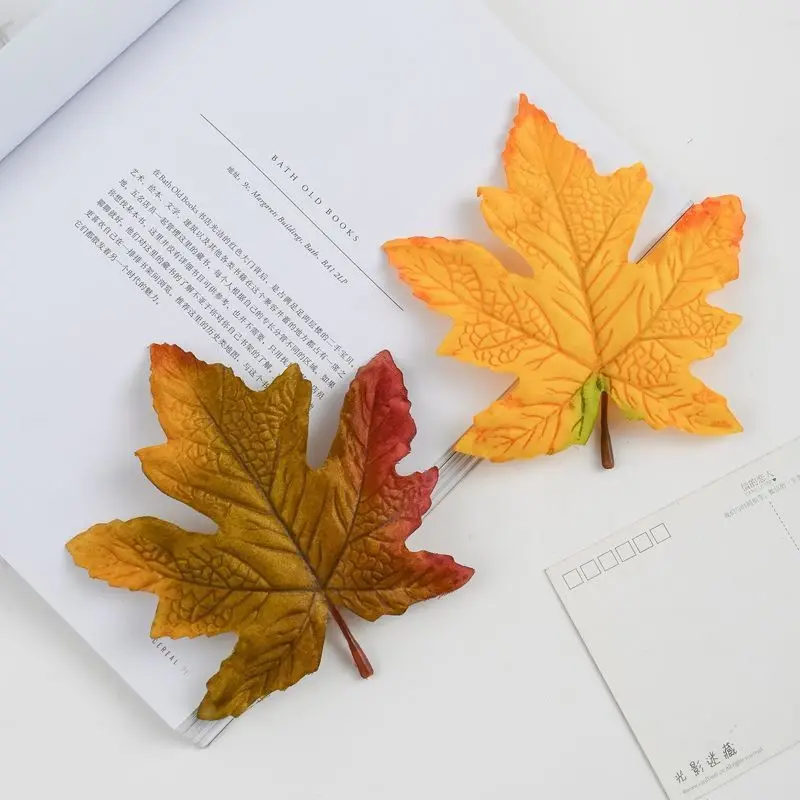 الحرير القيقب ترك نبات اصطناعي المنزل زهرية عيد الميلاد الزفاف الزفاف جارلاند مهرجان الديكور Diy هدية رائجة البيع جودة عالية #6