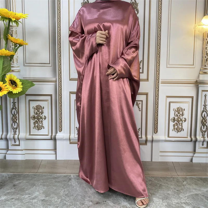 

Satin Kaftan Abaya Dubai Turkey Islam Bangladesh Muslim Long Dress Abayas for Women Caftan Marocain Robe Longue Femme Musulmane