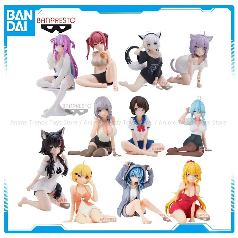 Original In Stock BANPRESTO Relax Time Anime Hololive IF Shirakami Fubuki Yozora Mel Akai Haato Ookami Mio Figure Model Toy WY