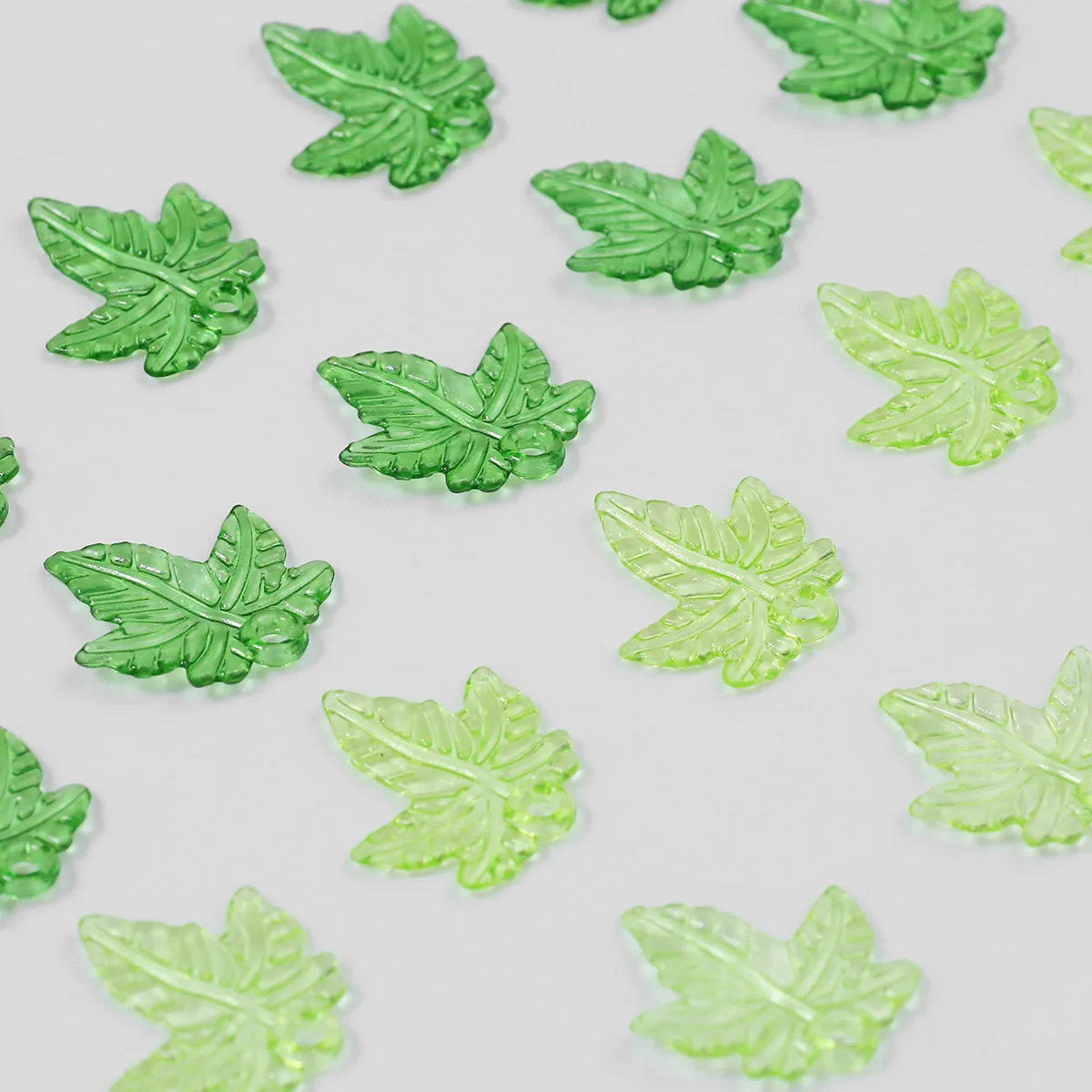 21 × 20 مللي متر الأخضر مابل ليف الاكريليك قلادة فضفاض الخرز لصنع المجوهرات سوار DIY بها بنفسك الأقراط اليدوية المفاتيح اكسسوارات