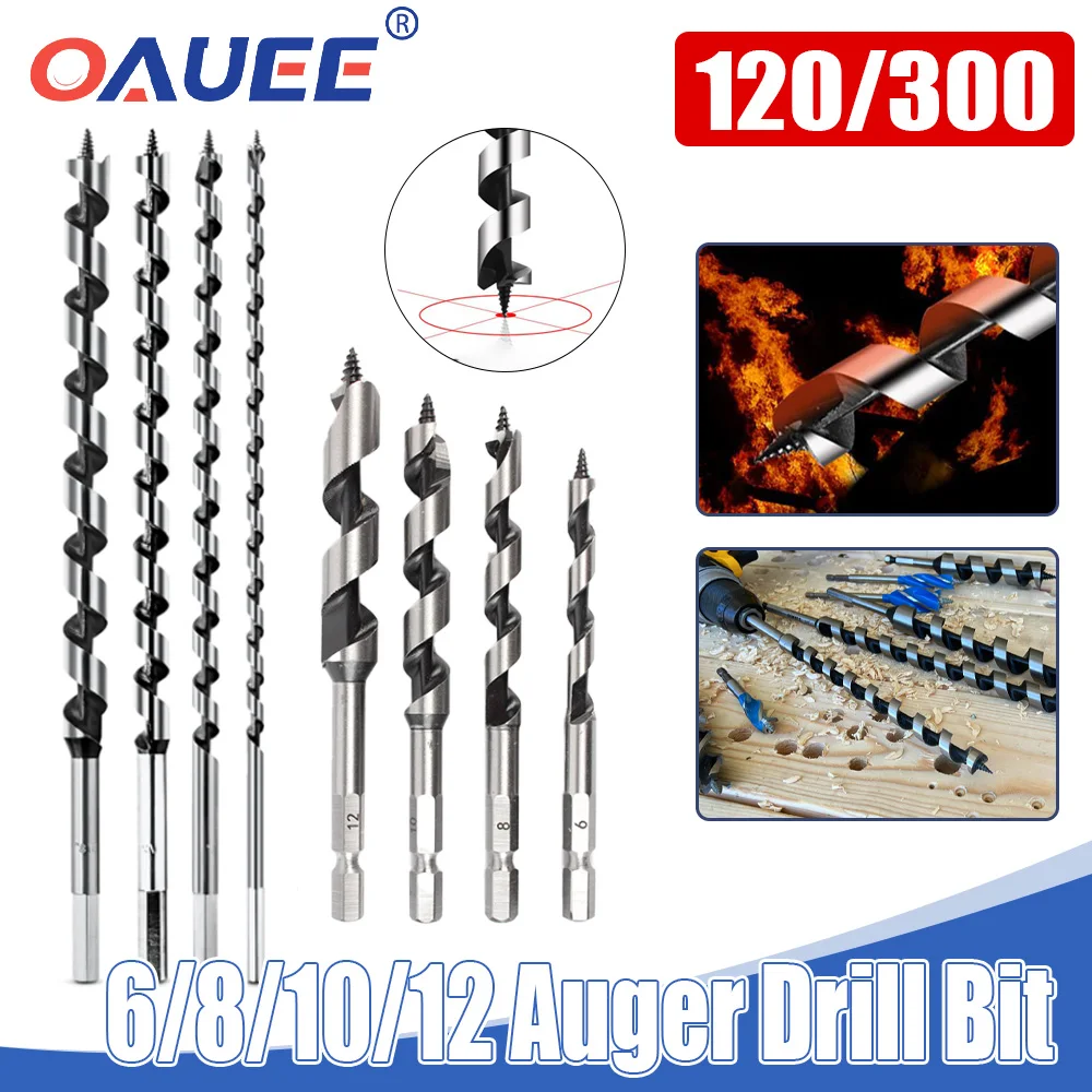 

Hexagonal Handle Carpentry Ship Drill 6/8/10/12mm High Carbon Steel Auger Drill Bit For Soft Hard Wood And Composite Materials