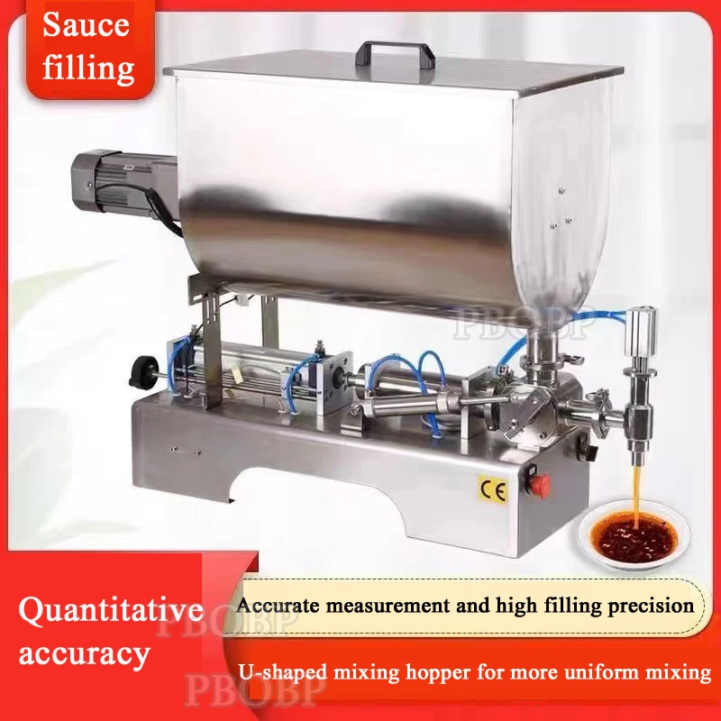 Including Tariffs Manufacture Direct Sale Honey Chocolate Ketchup Viscous Liquid Semi-auto Mixing Stirrer Filling Machine