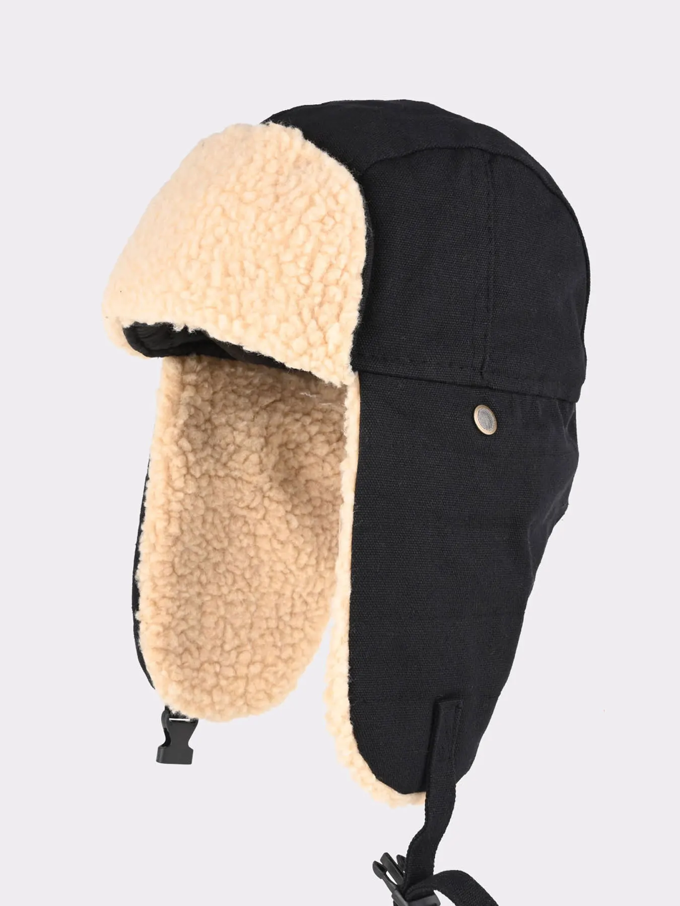 Gorro de esquí de lana de cordero para invierno, gorro de aviador, gorro de cazador grueso y cálido, resistente al viento y al frío, adecuado para ciclismo al aire libre, ideal para clima extremadamente frío y para mantener el calor.