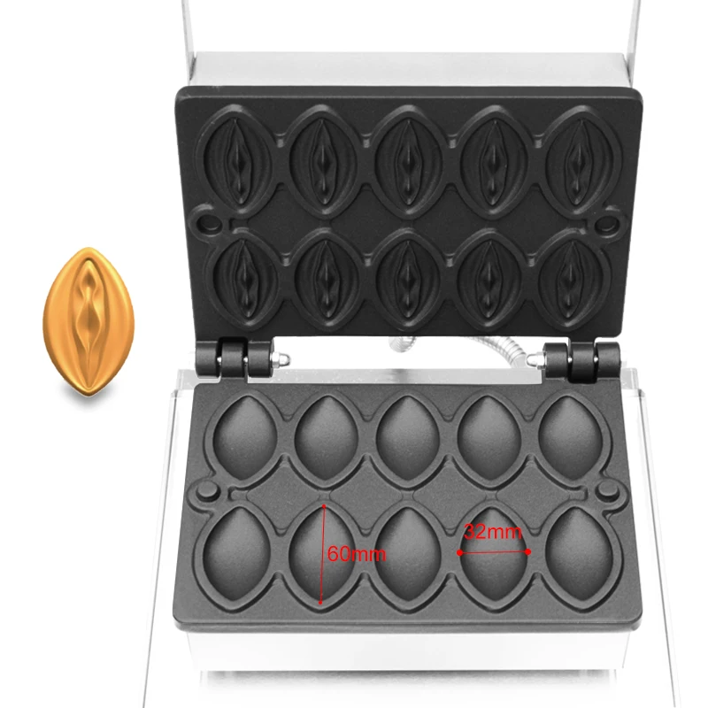 Commercial  10 pcs mini Grils Vagina Waffle machine Sexy Waffle Baker Pussy Waffle Maker Non Stick Coating Snack Machines