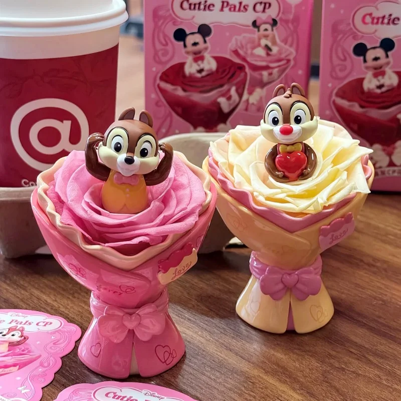 

New Genuine Disney Mengyou CP Bouquet Series Blind Box Eternal Flower Action Figure Kawaii Decoration Toy for Collectors