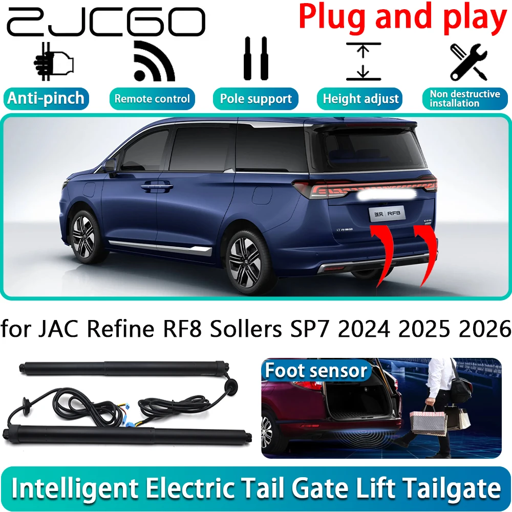 

ZJCGO for JAC Refine RF8 Sollers SP7 2024 2025 2026 Car OEM Electric Powered Tailgate Power Liftgate Automatic Tailgate System