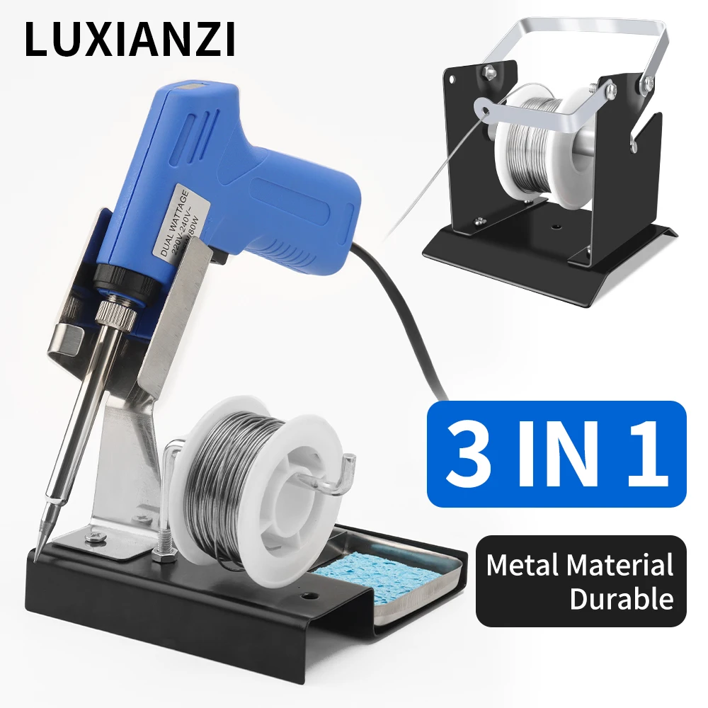 LUXIANZI Tin Wire Soldering Iron Stand All Metal Rack For Welding Repair Hand Tool Solder Wire Bracket Tin Line Seat Frame