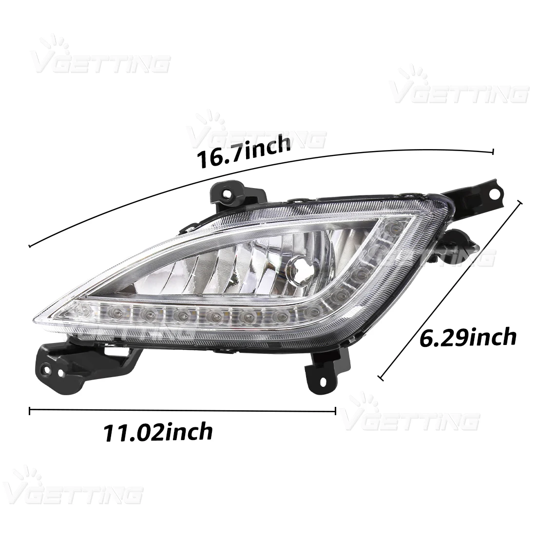 LED DRL For Hyundai Elantra GT I30 2012 2013 2014 2015 2016 Car Front Bumper Fog Lamp Accessories 12V Daytime Running Lights