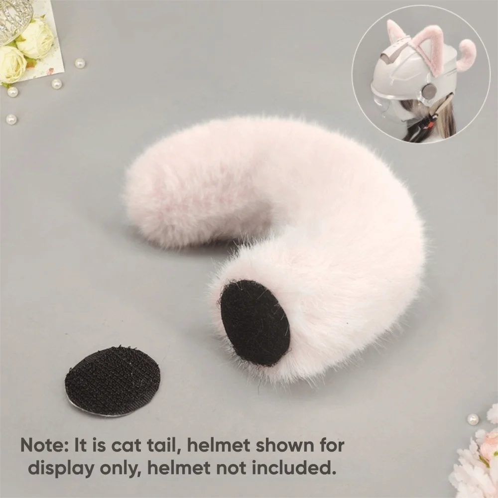 

Soft Plush Helmet Cat Ear Decoration Reusable Removable Plush Helmet Accessory Lightweight Motorcycle Helmet Decoration