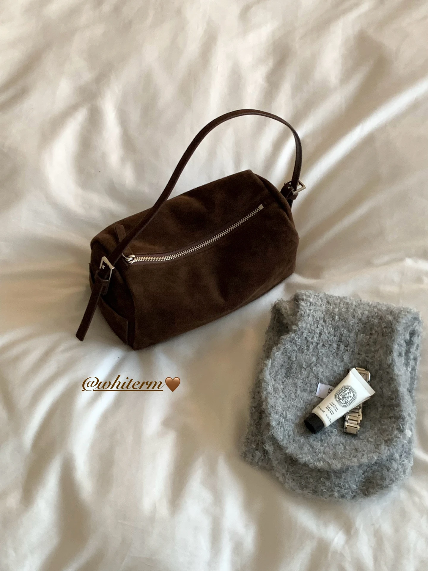 

Whiterm Korean Sle Real Leather eepskin Toast Bag Single oulder Slant Cross Small Bag for Commuting Soft Handbag