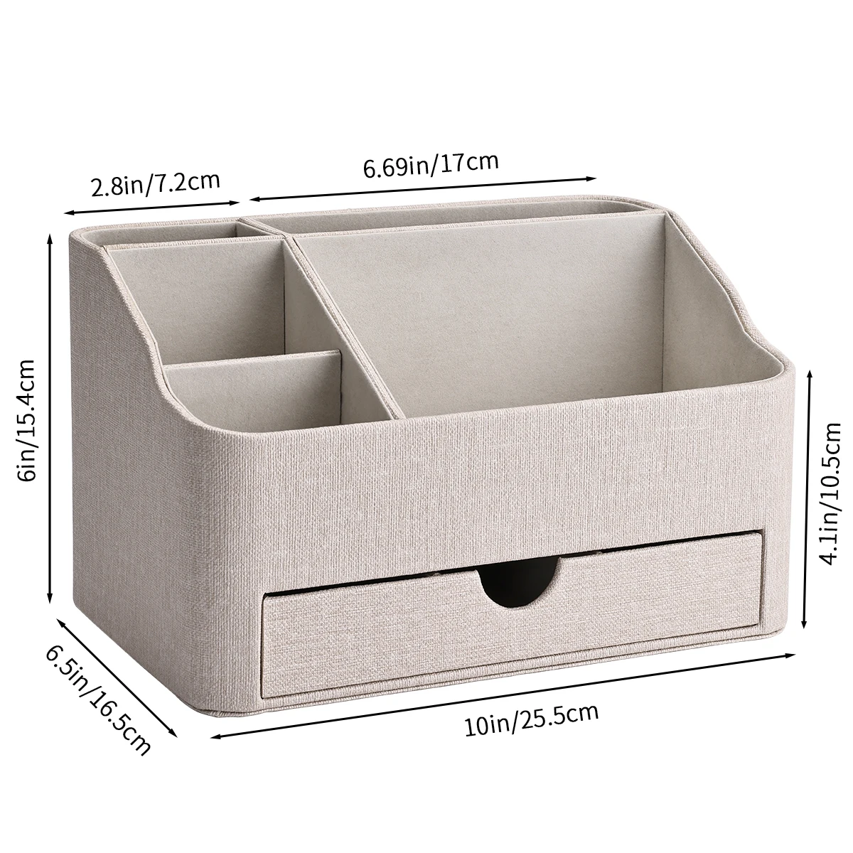 Home Office Accessories Storage Organizer Box PU Leather Desk Organizer Drawer Pen Pencil Holder Multi-Grids Cosmetic Box