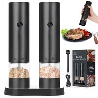 USB Charging Electric Salt Pepper Grinder Refillable Adjustable Coarseness Comfortable Grip Salt Pepper Spice Shaker Mill Tool