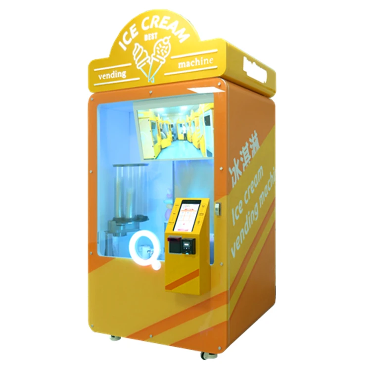 Commercial Floor Standing Ice Cream Vending Equipment Automatic Robot