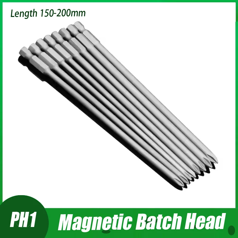 

150/200mm Electric Phillips Screwdriver Bit PH1 PH2 Strong Magnetic Batch Head Extended Cross Screwdriver Bit Impact Driver