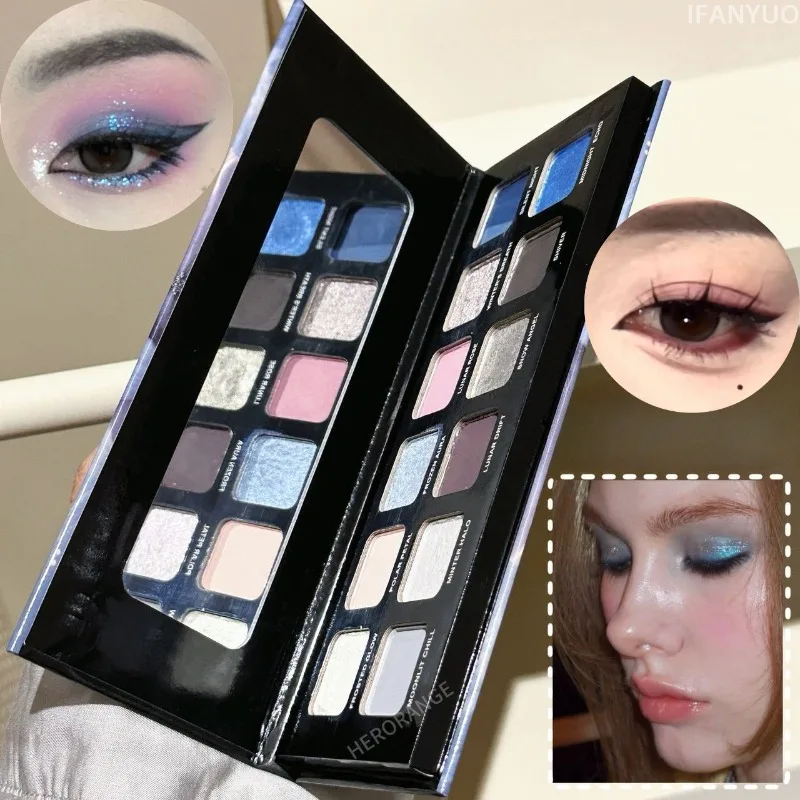 Nueva paleta de sombra de ojos de 12 colores, maquillaje mate, brillo y tonos metálicos nacarados, cosméticos de belleza para ojos de larga duración para mujeres