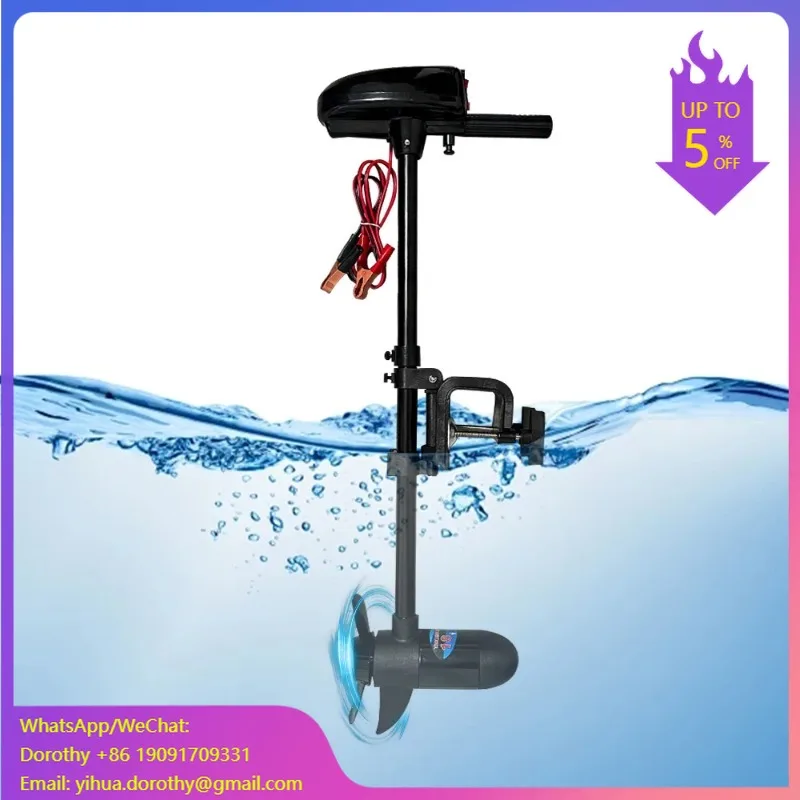 

Электрический троллинговый двигатель 12 В 18 фунтов, подвесной двигатель для надувных рыбацких лодок, гребных каяков