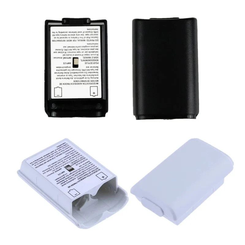 

100pcs/lot Black & white Battery Case Cover Shell For Xbox 360/xbox360 Wireless Controller Rechargeable Battery