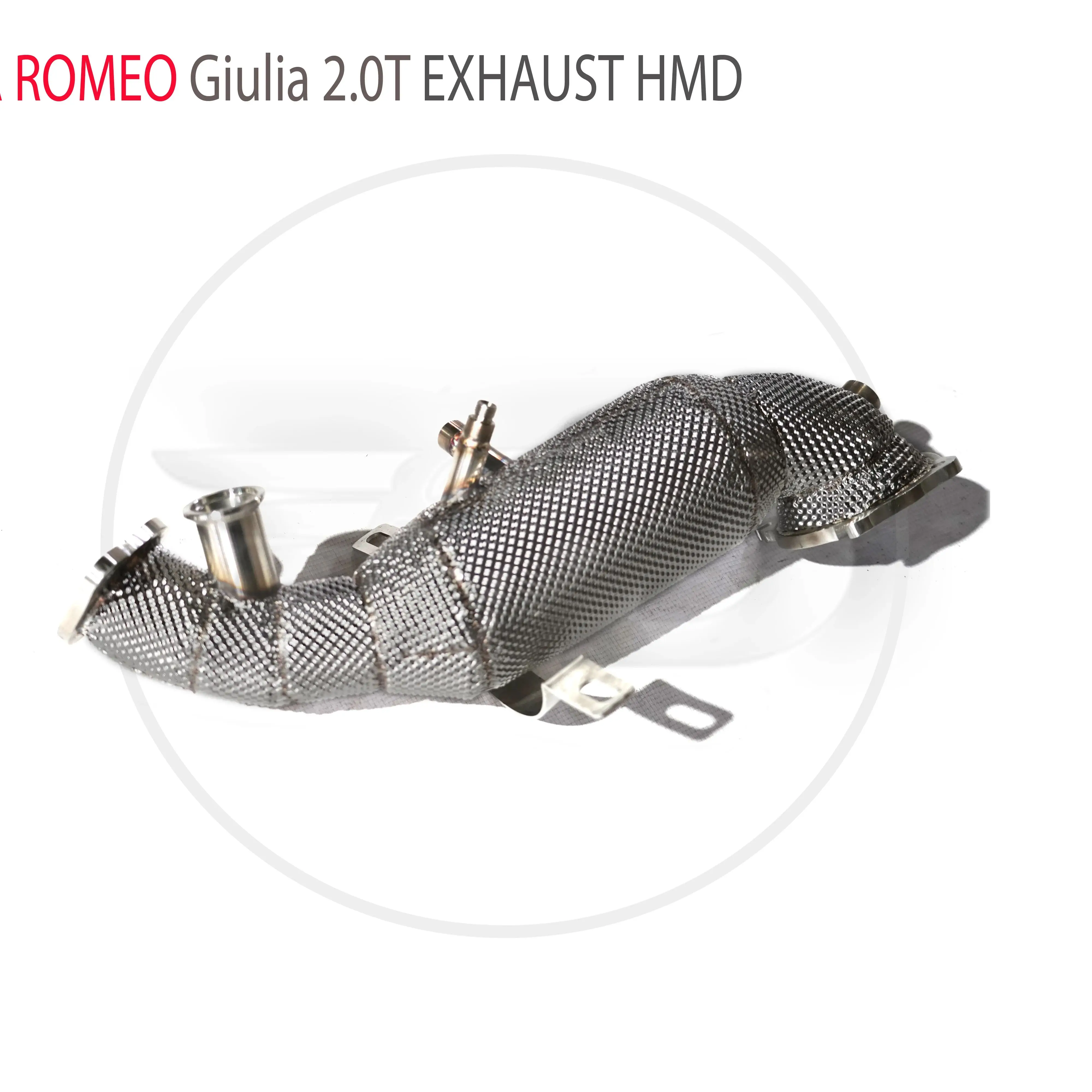 HMD Stainless Steel Exhaust Downpipe for Alfa Romeo Giulia 2.0T With Catalytic Converter Header Without Cat Pipe