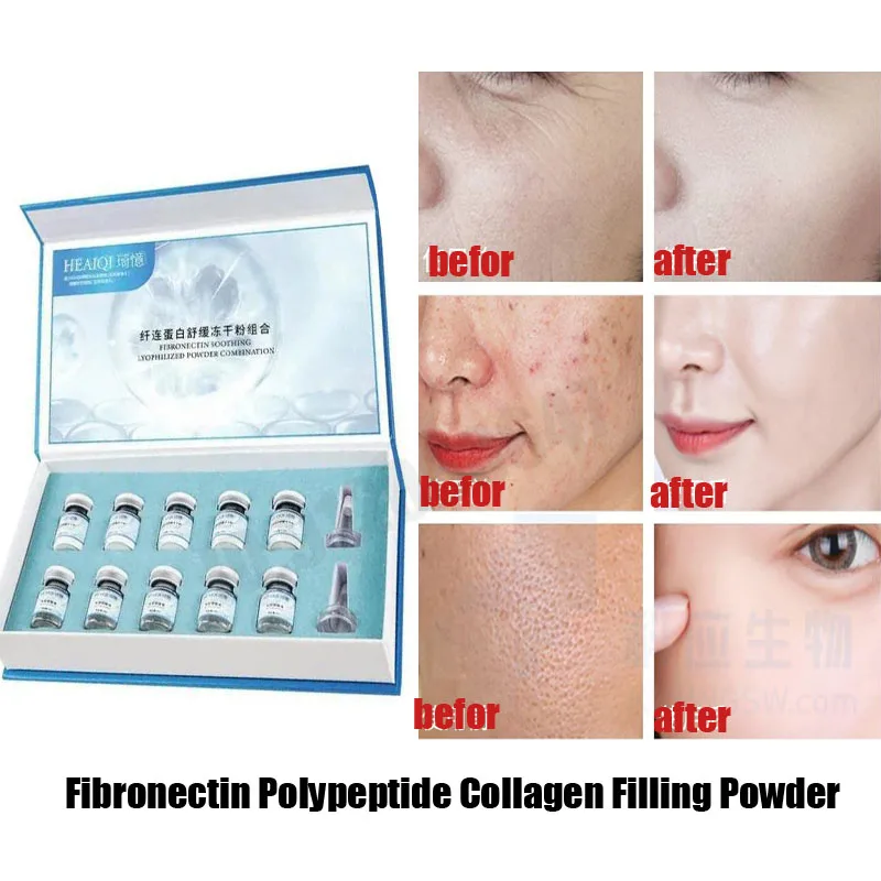 

Korea Collagen Fibronectin Hyaluronic Acid Ampoule Essence Repair Face Fine Lines Rejuvenating Brightening Moisturise Spa