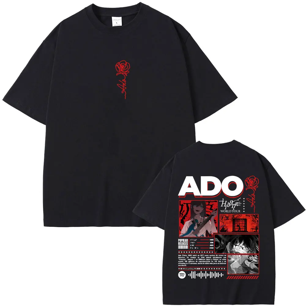 

Singer Ado Hibana World Tour 2025 T Shirts Men Women Clothing Fashion Japanese Style T-shirt Unisex Kawaii Cute Cartoon T-shirts