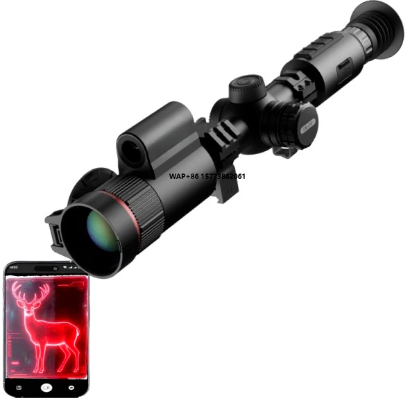 GM06-50LRF Tactical Waterproof 5h Battery Life Display Rangefinder Hunting Scope Thermal Imaging Night Vision IP66