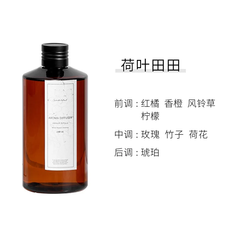 260ml Vloeibare Navulvloeistof voor Rietdiffuser, Huisgeur Essentiële Olie voor Slaapkamer, Woonkamer, Aroma Supplement