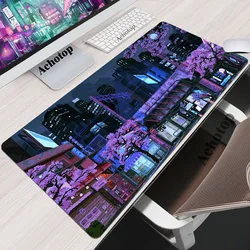 Pixel Art Gaming MousePad XXL Computer Laptop Gamer Extended Mouse Mat Large Anime Mouse Pad PC Keyboard Kawaii Street Desk Mat