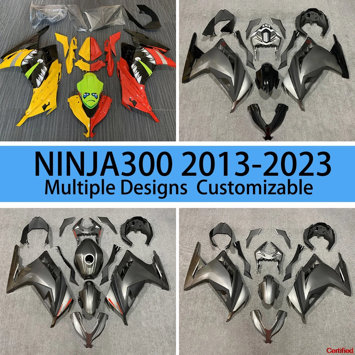 For Kawasaki Ninja 300 2013 2014 2015 2016 2017 2018-2023 Fairings Motorcycle Ninja300 13-20 21 22 23 Full Set Fairing Kit