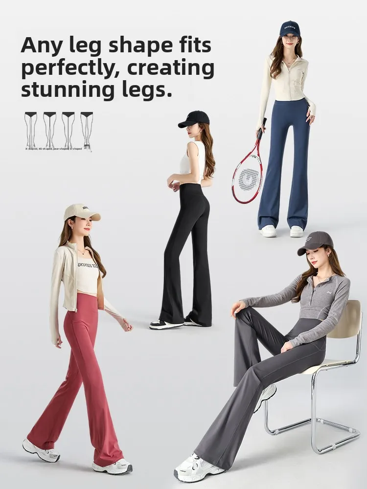 กางเกงโยคะเอวสูงสำหรับผู้หญิง รุ่นใหม่ สไตล์ลำลอง ผ้าหนังเทียม กระชับหน้าท้อง ยกกระชับสะโพก