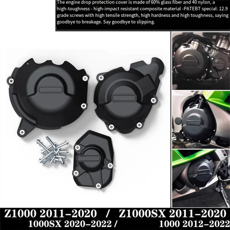 

Motorcycle Engine Cover Side Protector Guard Impact Resistant For Kawasaki Z1000 SX VERSYS Ninja 1000SX 2011-2022