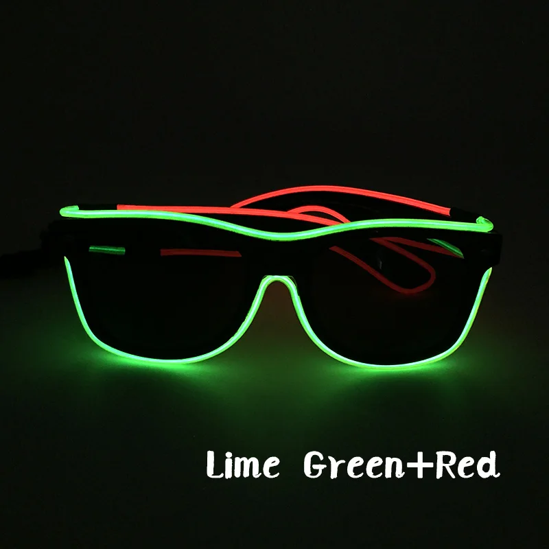 LED-Sonnenbrille, Maskerade, Konzertclub, Rave-Zubehör, leuchtende Sonnenschutzbrille, Cyberpunk-Männerbrille, Damen-LED-Rosa-Brille – Detail 24