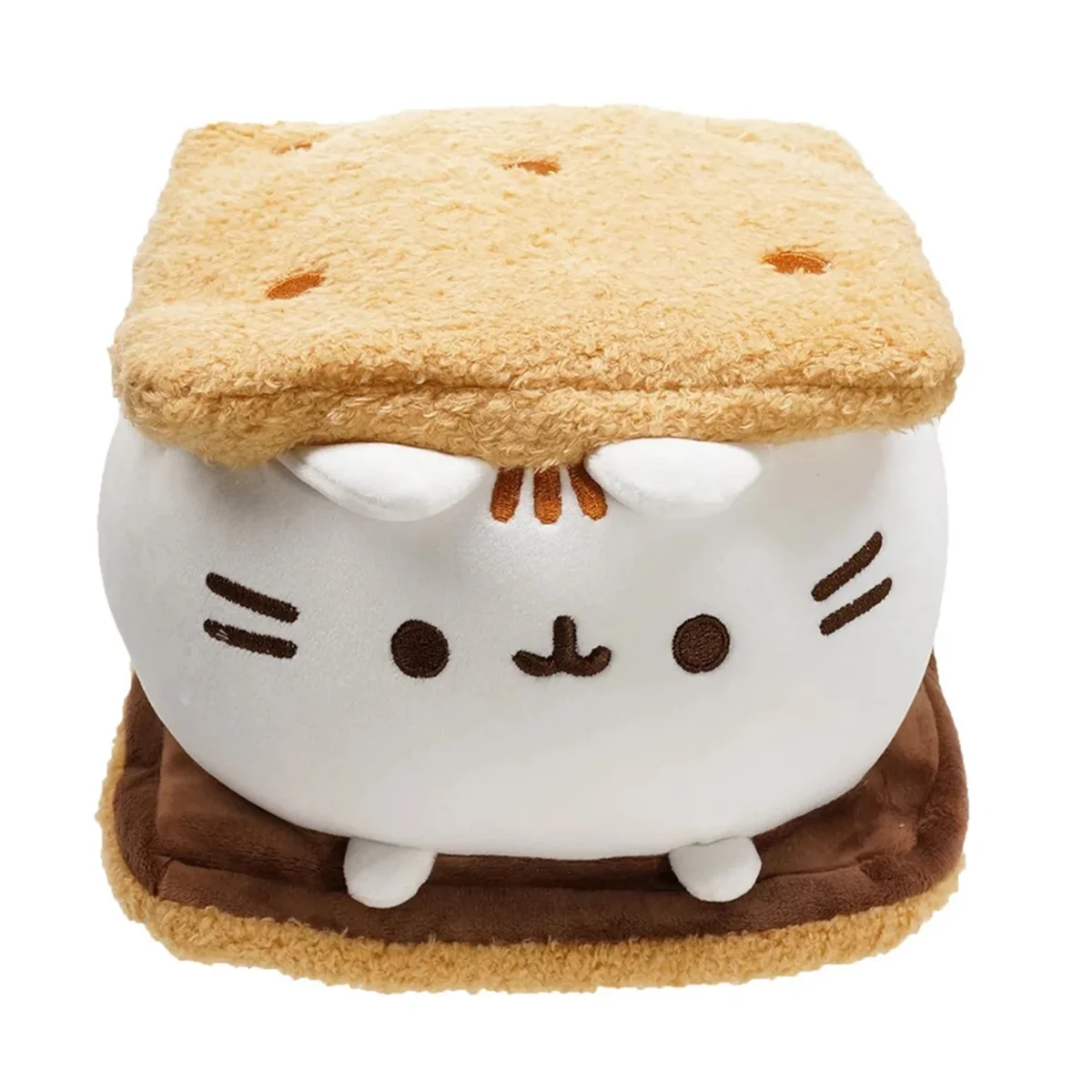 Jouet en peluche de chat de biscuit au chocolat mignon, oreiller doux d'animal, jouet de sommeil, décoration à la maison, cadeau d'anniversaire d'enfants