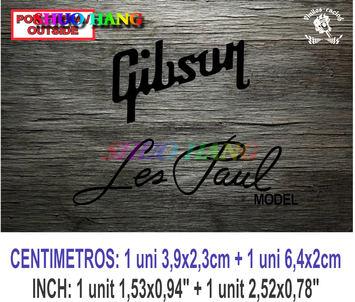 Les Paul Model Gibson Headstock Guitar Repair Sticker Vinilo Decal Vinilo Auto Parts Trunk Motorcycle PVC