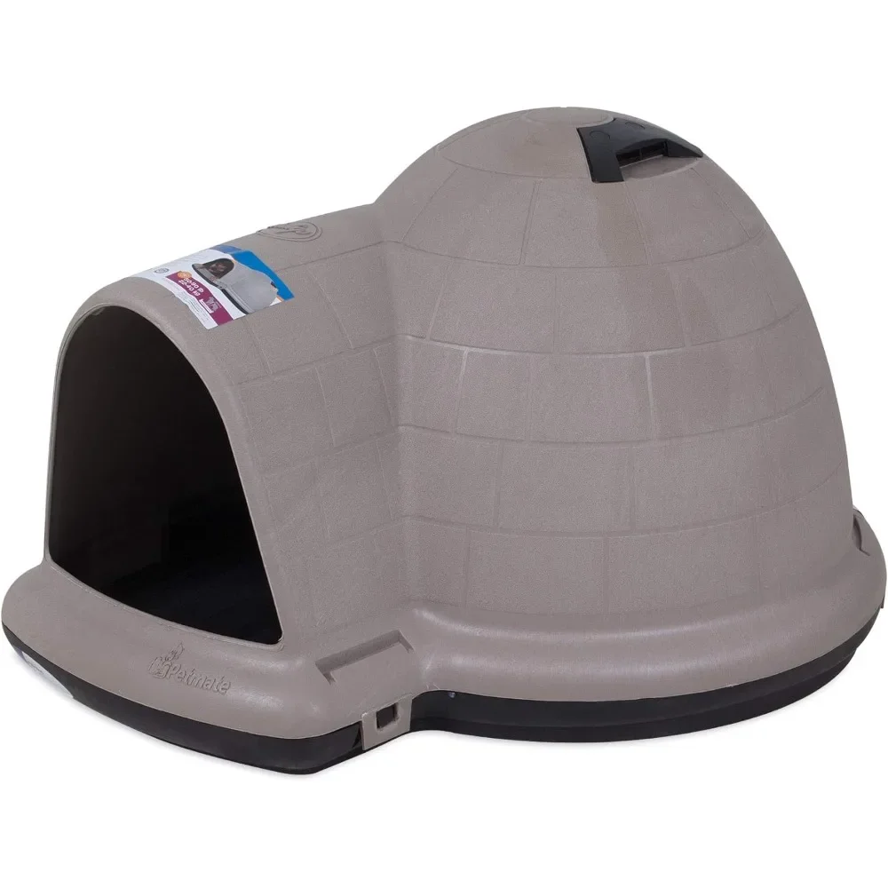 Dog House (Igloo Dog House, Made in USA with 90% Recycled Materials, All-Weather Protection Pet Shelter)