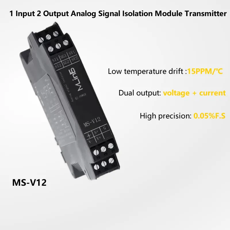 1 вход 2 выхода предохранительный барьер Высокоточный изолятор сигнала 0-10 в 0-20 мА Аналоговый модуль изоляции сигнала передатчик