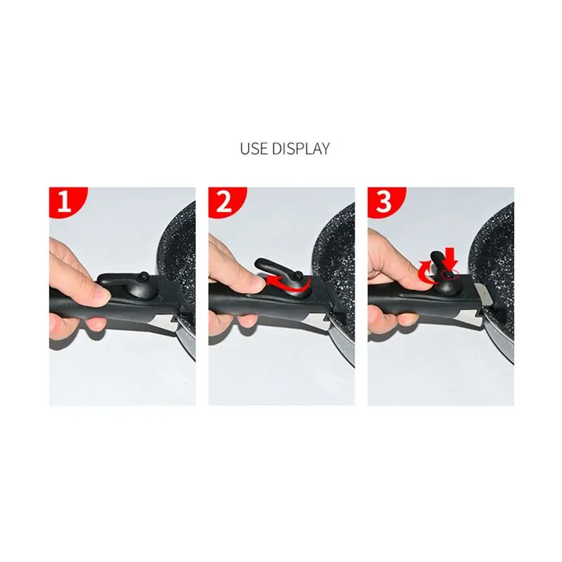 AA05 Removable Detachable Pan Handle Remove The Self-Locking Pan Hand Clip For Kitchen Frying Pan Clamp Outdoor Tableware Tools