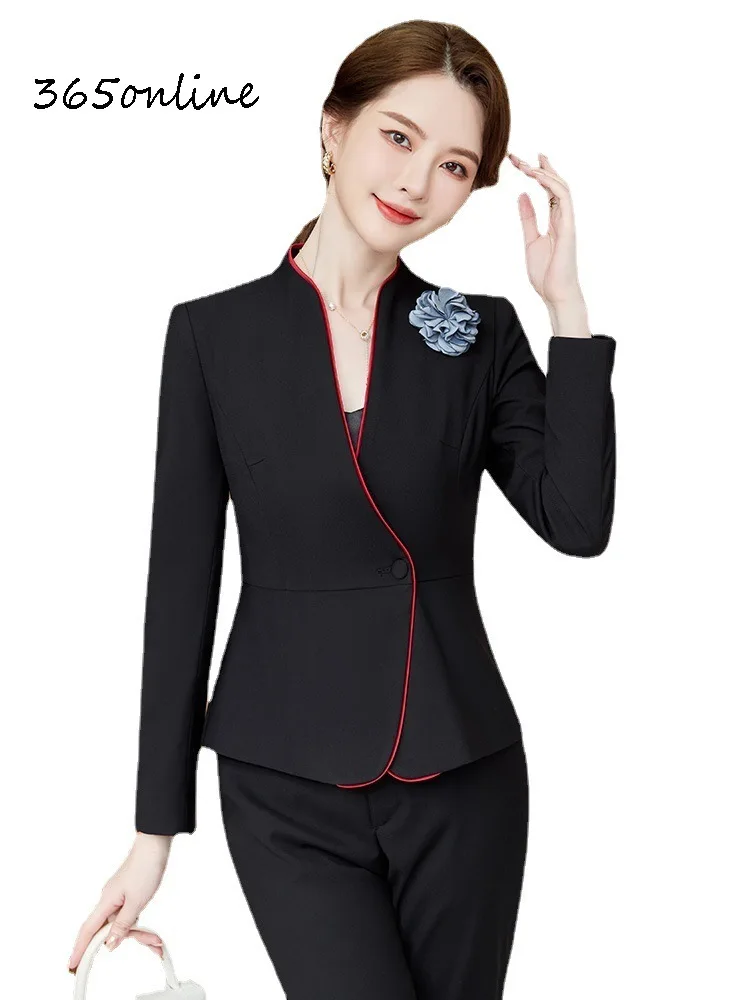 

Women Business Suits with Pants and Jackets Coat 2022 Autumn Winter Ladies Office Work Wear Blazers Pantsuits Trousers Set